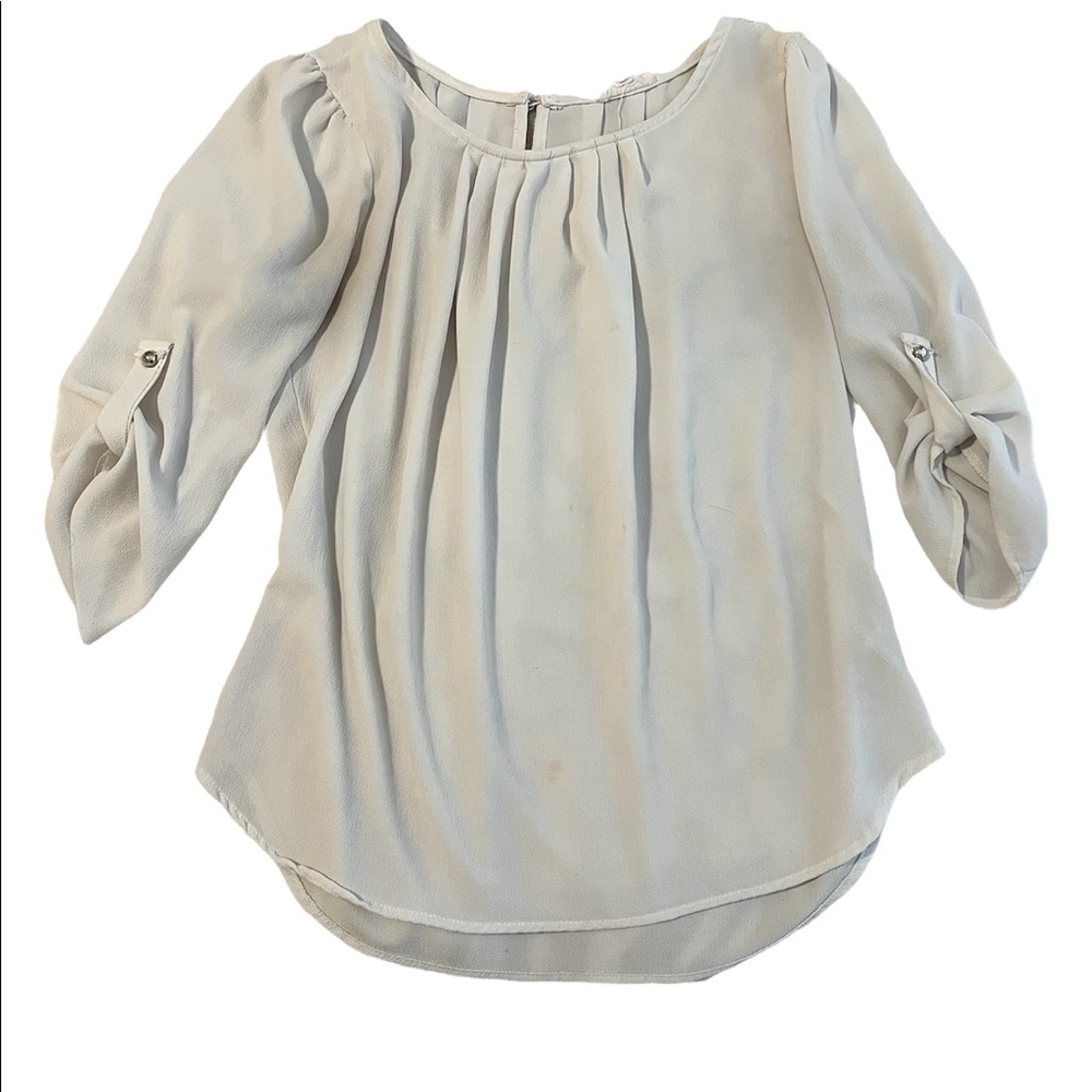 Off-white medium agaci sheer white women’s office top